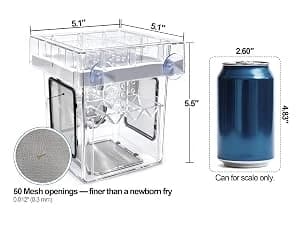 Aquarium Breeder Box for Fish Tank — 316 Stainless Mesh Fry Nursery — 3 Ways to Use It — and How Big It Actually Is