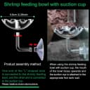11.8 Inch Shrimp Feeding Tube with Shrimp Feeding Dish，Shrimp Feeding Bowl with Suction Cup，Feeding Tube