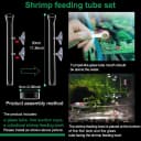 11.8 Inch Shrimp Feeding Tube with Shrimp Feeding Dish，Shrimp Feeding Bowl with Suction Cup，Feeding Tube