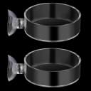 60mm Fish Tank Feeder Dish Aquarium Shrimp Feeder Dish with Suction Clear Fish Tank Feeding Bowl Round Clear