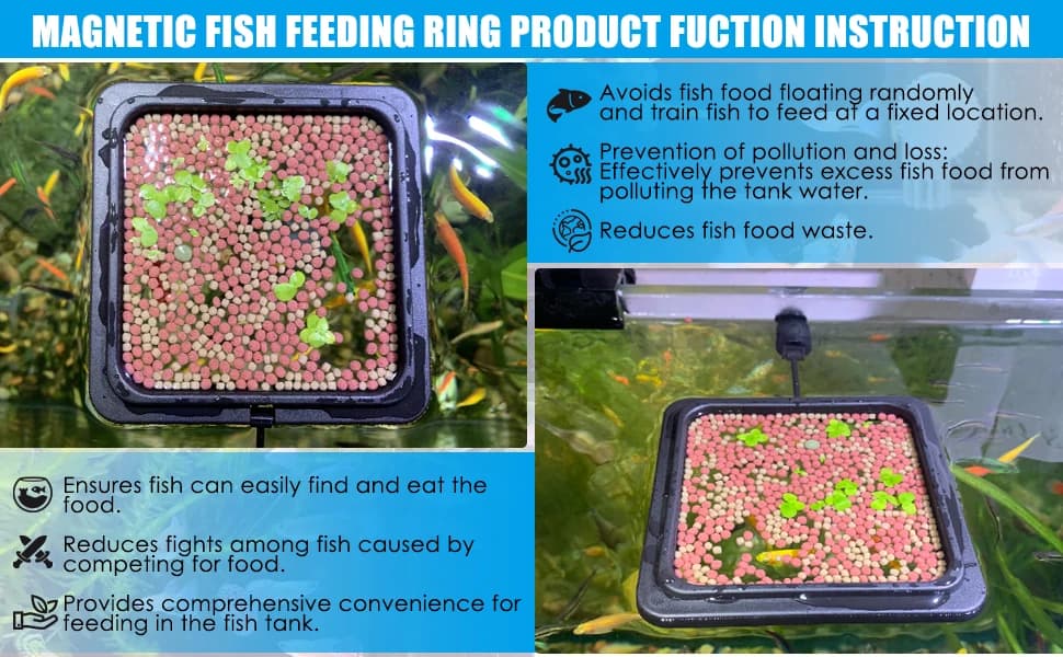 Magnetic Fish Feeding Ring — Floating Aquarium Feeder Ring for Fish Tank，Betta Feeding Ring for Goldfish — product details