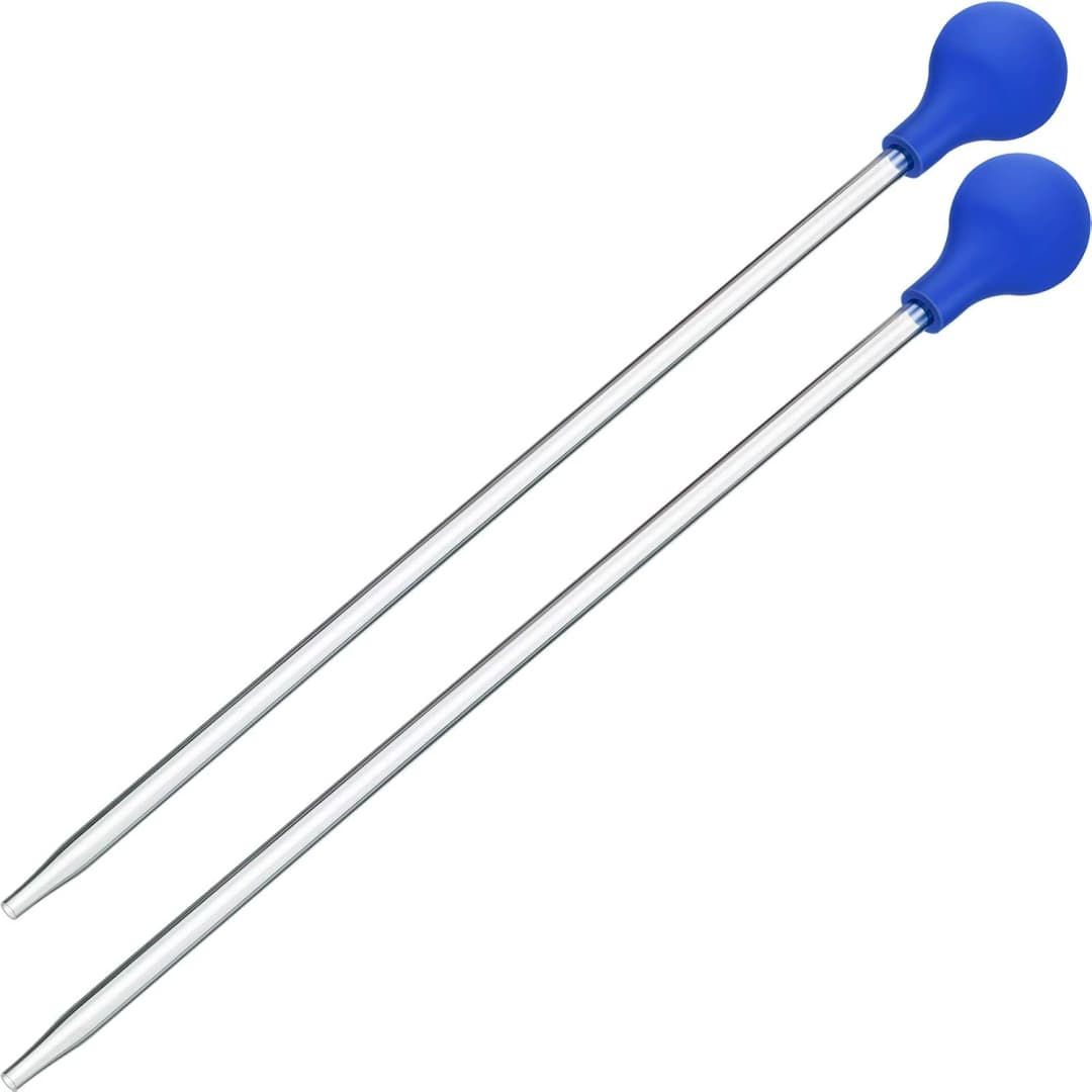 2 Sets Aquarium Coral Feeder Pipette — Long Syringe Feeding Tube Blue
