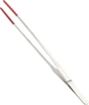 10.63" L Aquarium Straight Feeding Tweezer for Feeding with Red Rubber Tip