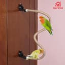 Suction Cup Rope Bird Perch - Bendable Parrot Standing Toy for Climbing and Grinding