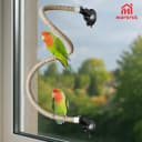 Suction Cup Rope Bird Perch - Bendable Parrot Standing Toy for Climbing and Grinding