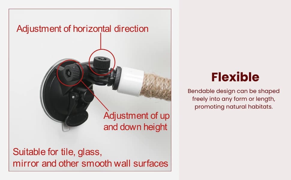 Suction Cup Rope Bird Perch - Bendable Parrot Standing Toy for Climbing and Grinding — product details