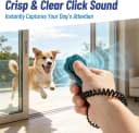 Dog Training Clicker 2 Pack with 3 Adjustable Volume and Wrist Strap