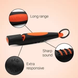 Alpha 211.5 Professional Dog Training Whistle with Enhanced Ergonomic Grip. BPA-Free Plastic. 110 dBA. Long — The New Features of the ALPHA Range