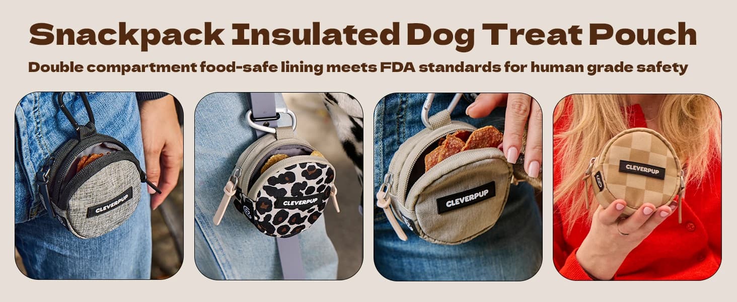 Snackpack Double Insulated Dog Treat Pouch – 1.5 Cup Capacity — product details