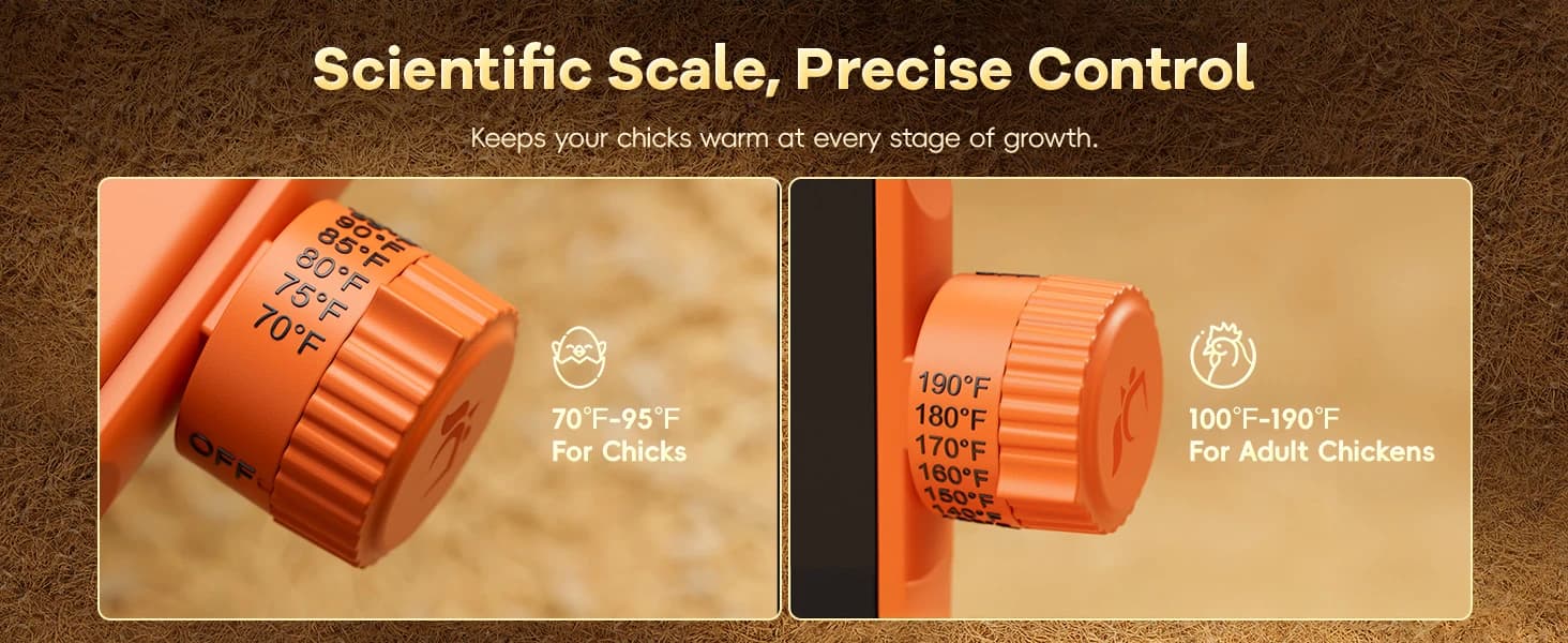 Smart Chicken Coop Heater — 200W Radiant Heat Panel with Temperature Sensor — product details