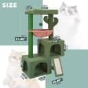 37.4" Cactus Cat Tree Tower with Twin Cat Condos for Indoor Cats