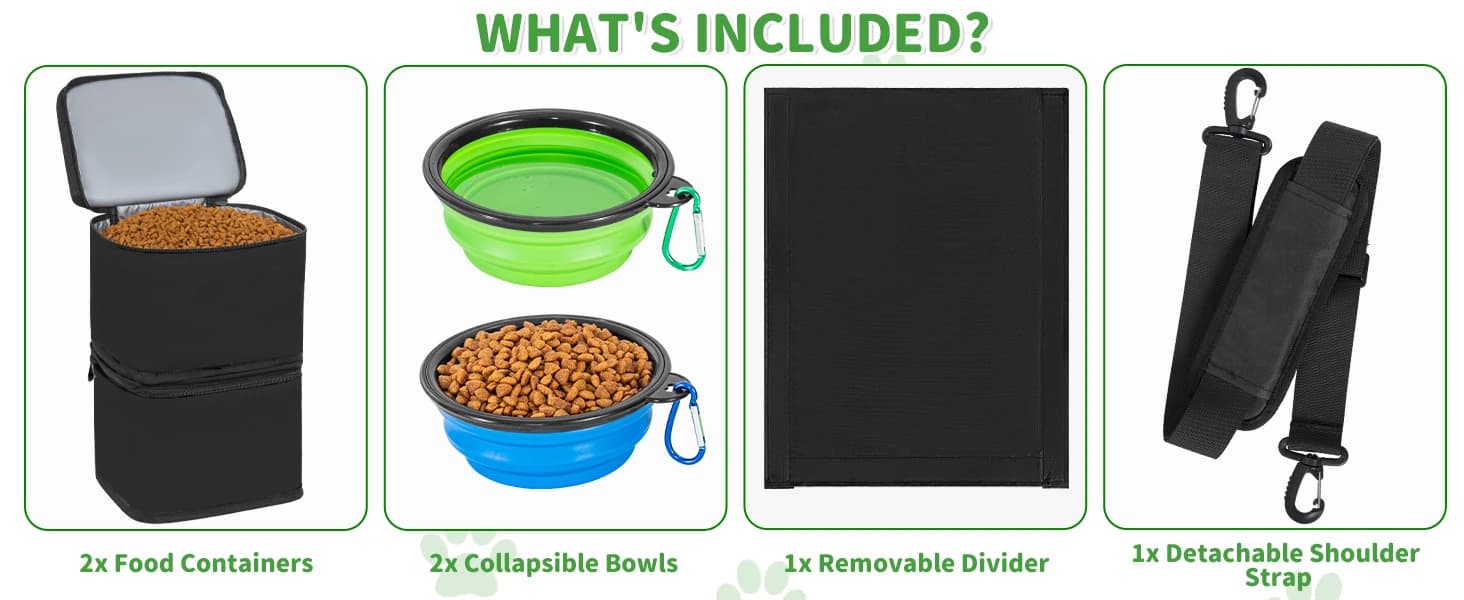 Large Dog Travel Bag for Supplies with Food Bowl — product details
