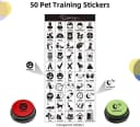 Set of 6 Recordable Buttons with Rubber Mat and 50 Training Stickers
