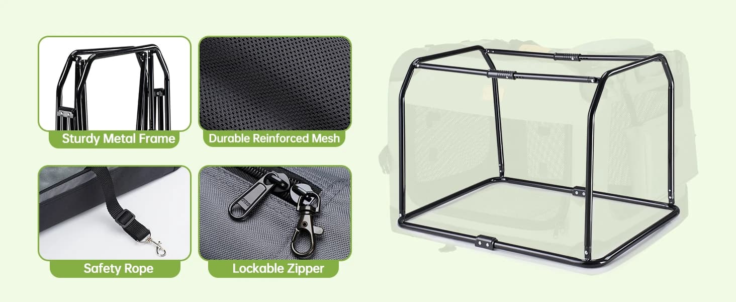 24-inch Portable Collapsible Dog Crate for Small Dogs up to 27lbs — product details