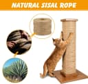 Natural Sisal Rope for Cat Scratcher — 1/4in x 164ft Twine for Cat Tree