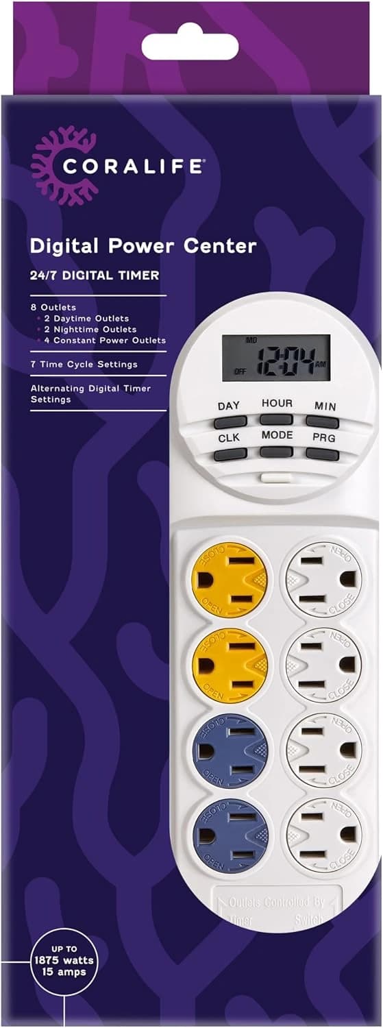 Aquarium Fish Tank 8-Outlet 24/7 Digital Power Center Timer
