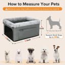 Deluxe Dog Booster Seat with Sturdy Metal Frame and Safety Leash for Small Pets up to 20 lbs - Portable Puppy