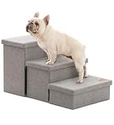 Dog Stairs for High Bed, Foldable Pet Stairs for Small and Medium or Large Dogs Puppy with Storage for Bed or — collection imagery