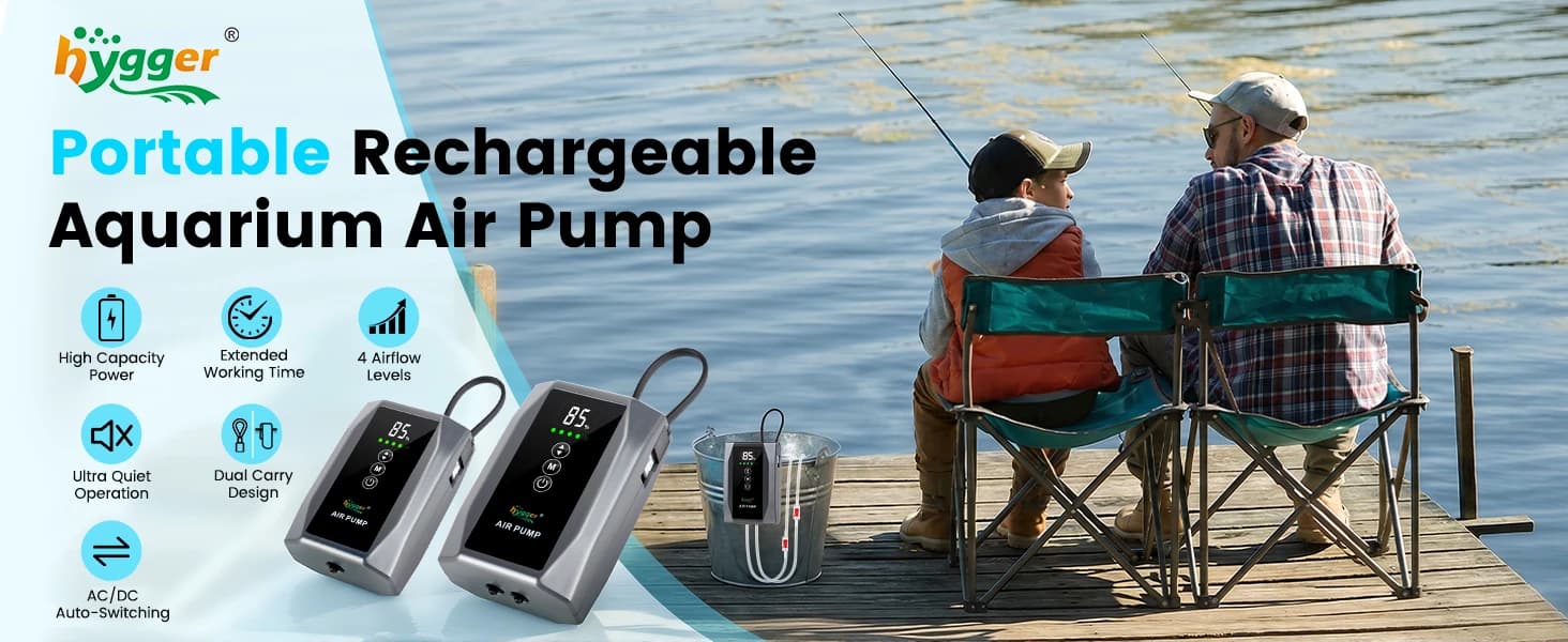 Battery Powered Aquarium Air Pump with Digital Display — product details