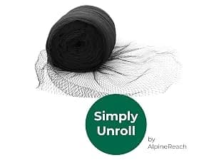 Koi Pond Netting Kit 15 x 20 ft Black Heavy Duty Woven Fine Mesh Net Cover for Leaves - Protects Koi Fish from — Koi Friendly