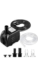 400GPH Submersible Fountain Water Pump for Pond Aquarium Hydroponics — product details