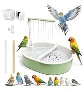 Indoor Bird Bath Fountain — Dual Rainfall Parrot Shower with Anti-Clog Pump and Filter Sponge — collection imagery