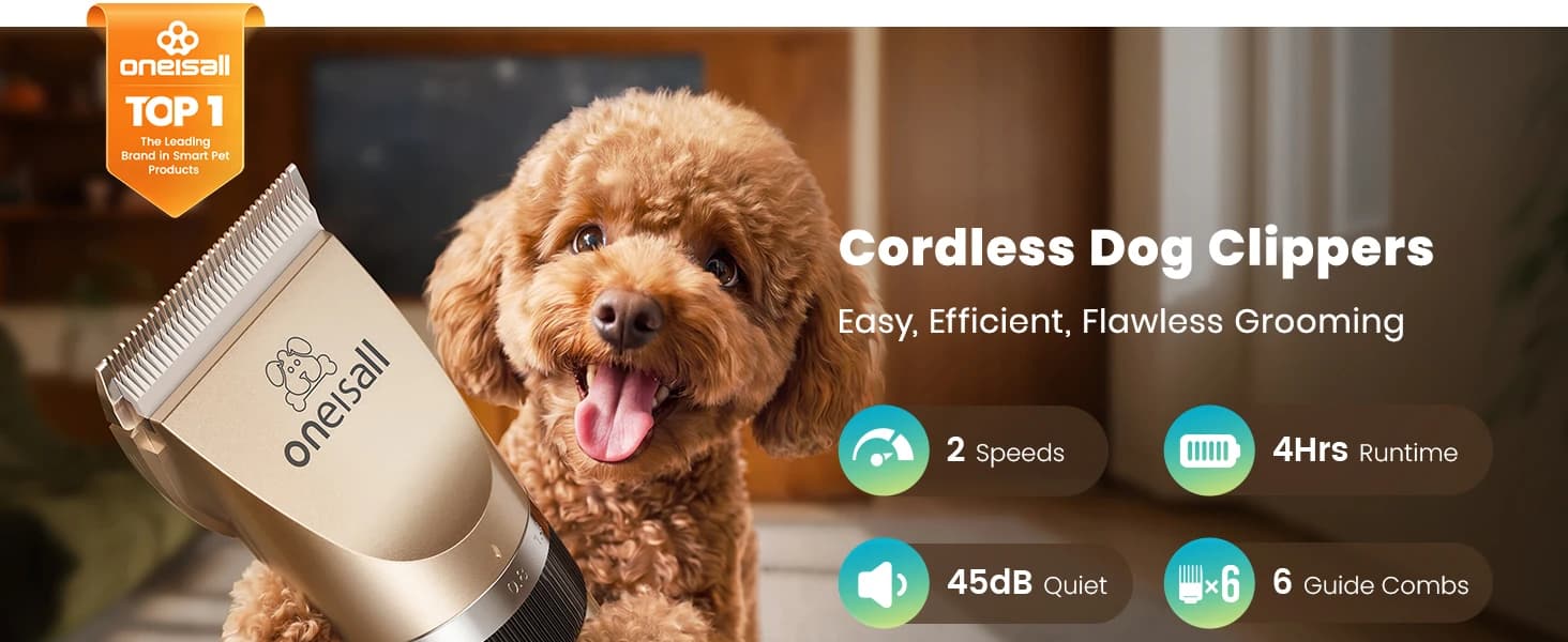 Dog Grooming Clippers with LED Display for Dogs and Cats — product details
