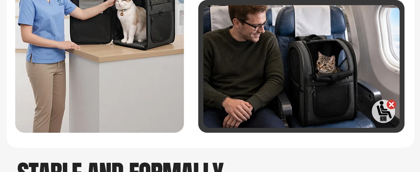 Cat Backpack Carrier — Support Frame — product details