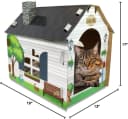 Cardboard Cat House Hideaway Playhouse with Cat Scratcher Scratching Pad 19" L x 13" W x 17" H