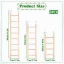 3 Pcs Bird Ladder — Wooden Bird Cage Ladder Bird-Ladder for Cage Climbing Ladders for Parakeets Parrots Cockatoo(4