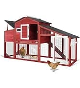 Large Wooden Chicken Coop with Run and Wheels — collection imagery