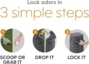 Pail | Dog Waste Disposal System for Outdoor and Indoor Odor Control | Dog Poop Trash can | Includes 1 Square