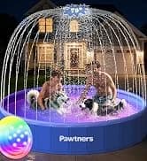 Foldable Dog Pool with Sprinkler and RGB LED Light — collection imagery