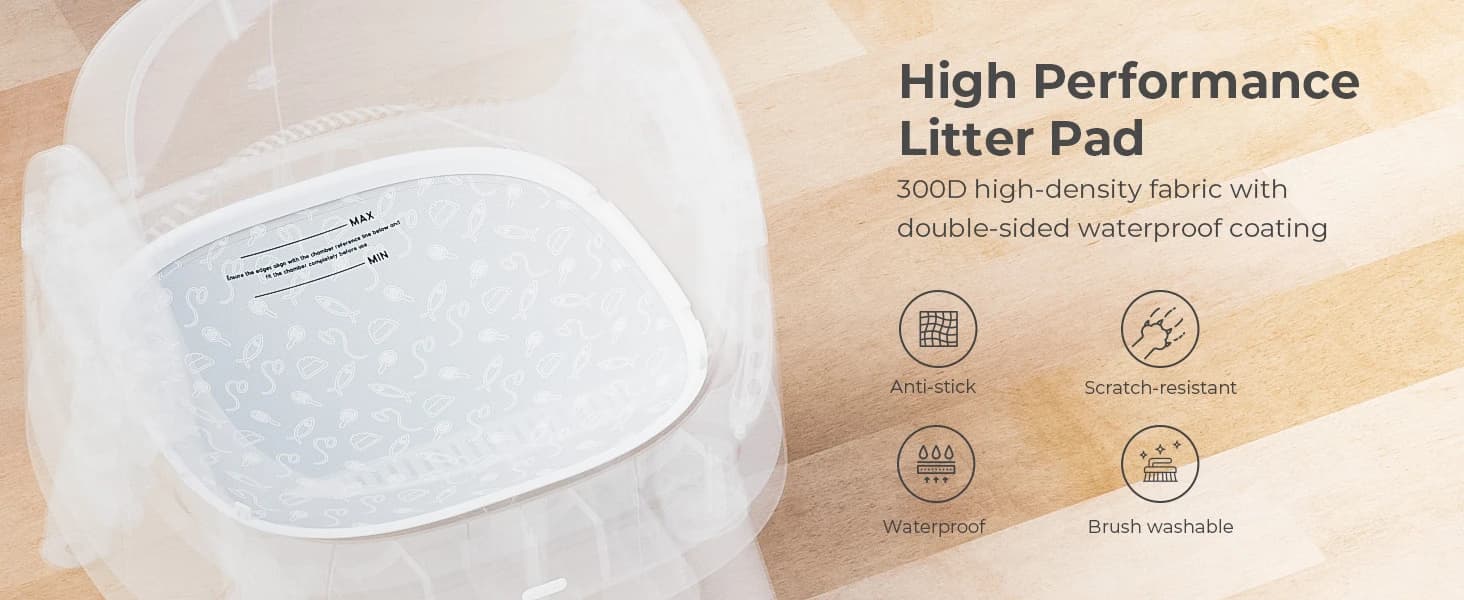 Self Cleaning Litter Box — Open Top Automatic Litter Box for Multiple Cats — product details