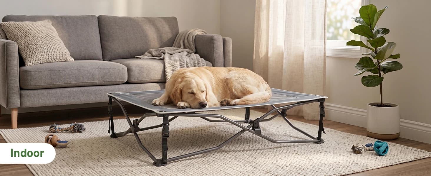 Outdoor Dog Bed — Cooling Elevated Pet Bed Portable Raised Dog Bed with Breathable Mesh — product details