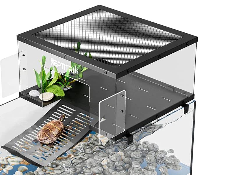 Stainless Steel Turtle Basking Platform — for 18‑20 Inch Wide Aquariums — Please measure the aquarium width in advance