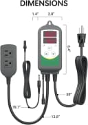 ITC-308S Aquarium Heating and Cooling Dual Stage Temperature Controller Freshwater Saltwater Aquarium Tropical