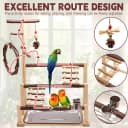 Bird Playground Wooden Parrot Stand for Small and Medium Birds