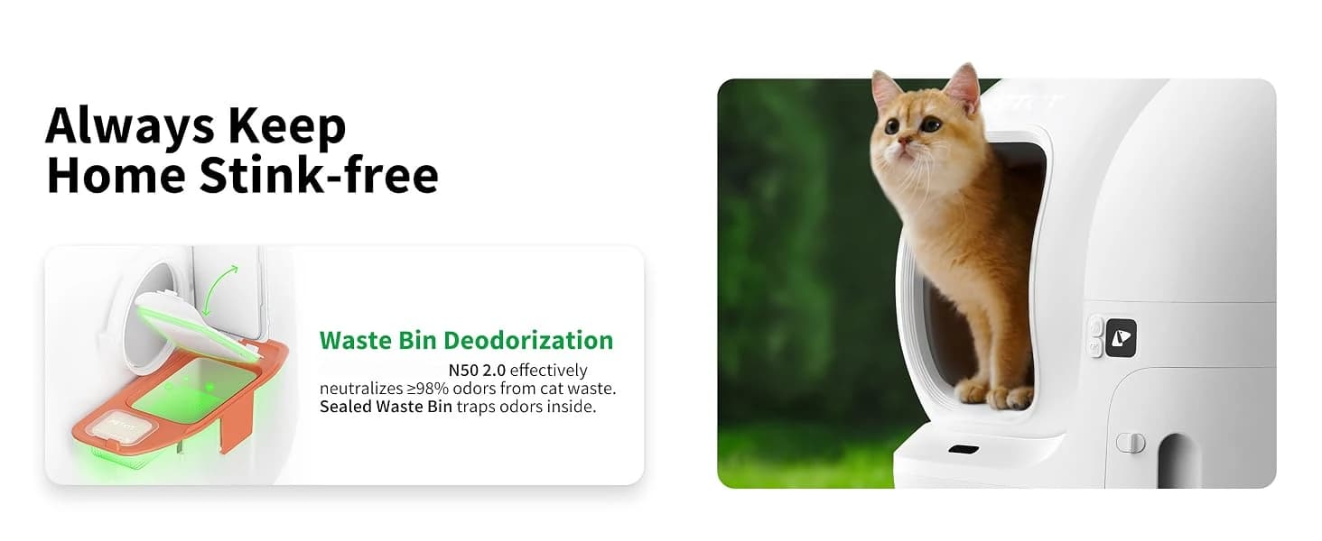 PuraMax 2 Odor Free Automatic Cat Litter Box — product details