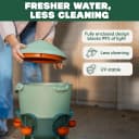 Insulated Chicken Waterer, 3 Gallon | Automatic Poultry Water Dispenser with 5 Cups and Nipples Included |
