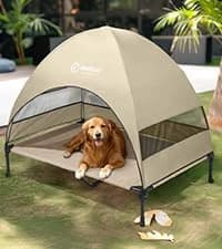 Outdoor Dog Bed with Canopy — Cooling Elevated Dog Shade for Outside — collection imagery