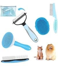 Dog Bath Brush — Dog Shampoo Brush With Adjustable Ring Handle Long Bristles — collection imagery