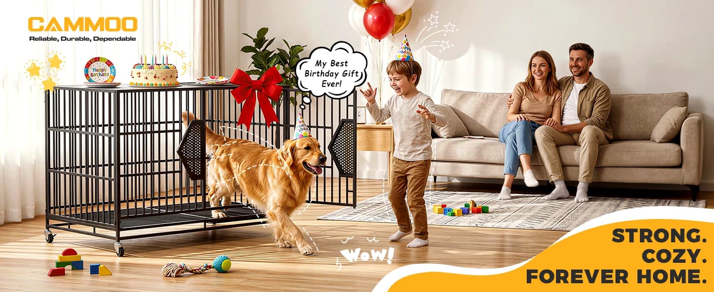 48'' Heavy Duty Dog Crates for Large Dogs — product details