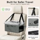 Deluxe Dog Booster Seat with Sturdy Metal Frame and Safety Leash for Small Pets up to 20 lbs - Portable Puppy