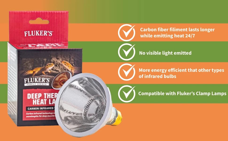 Deep Thermal Heat Lamp for Reptiles with Carbon Infrared Technology — product details