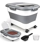 Dog Food Storage Container, 10-20Lbs Collapsible Pet Food Storage Containers with Rolling Wheel Airtight — collection imagery
