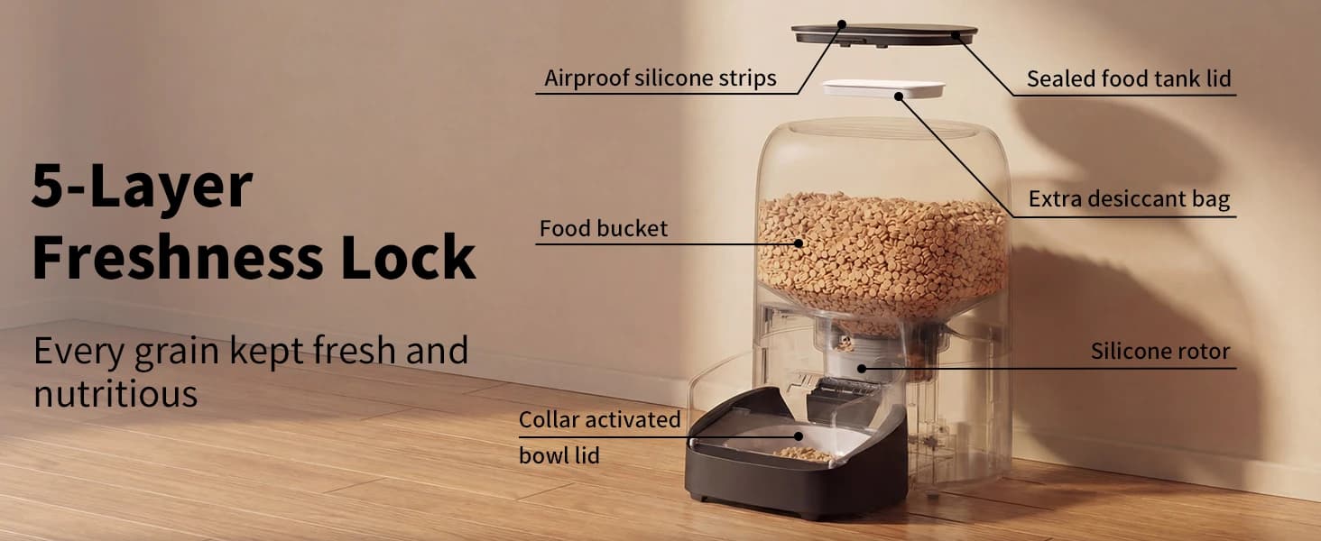 RFID Automatic Cat Feeder — Collar Tag for Personalized Meal — product details