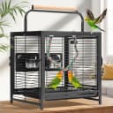 19 Inch Wrought Iron Travel Bird Cage for Cockatiel Parakeets
