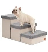 Dog Stairs for High Bed, Foldable Pet Stairs for Small and Medium or Large Dogs Puppy with Storage for Bed or — collection imagery