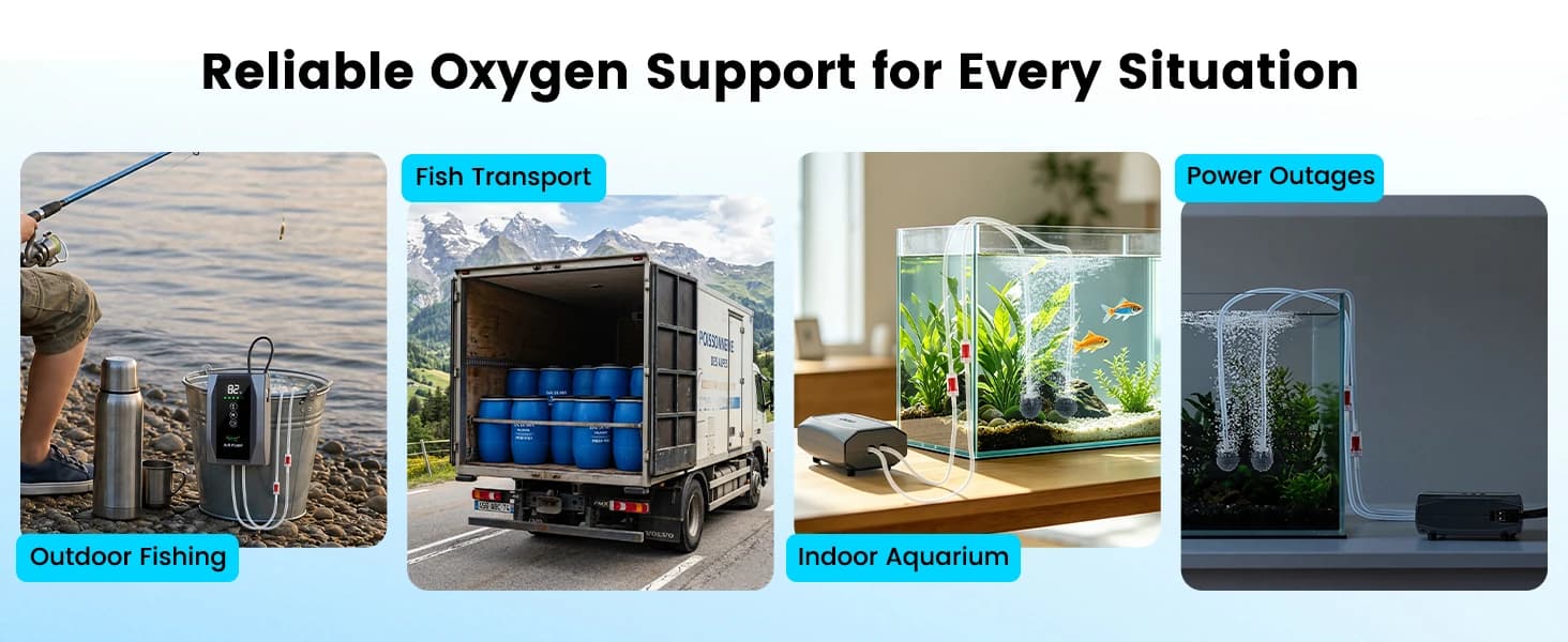 Battery Powered Aquarium Air Pump with Digital Display — product details